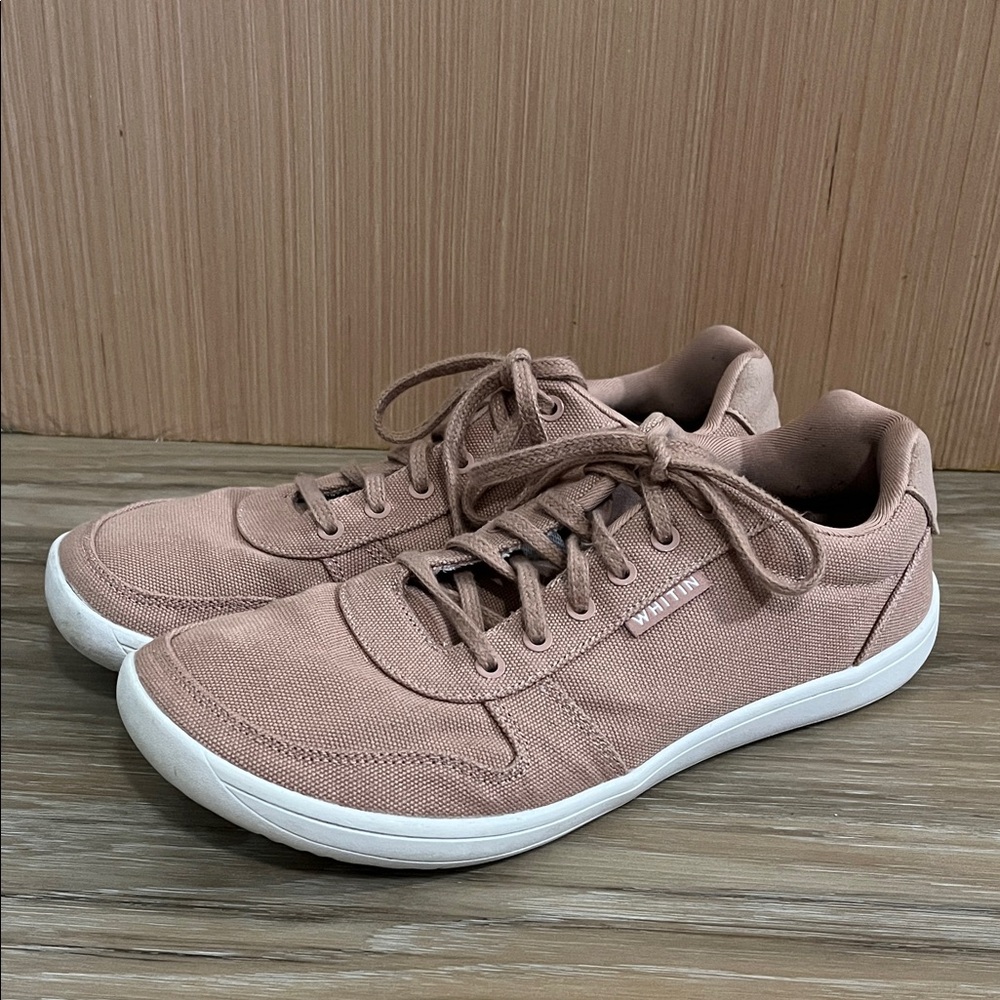 WHITIN Women’s Barefoot Sneakers Canvas Minimalist Shoes Blush size 42/10.5